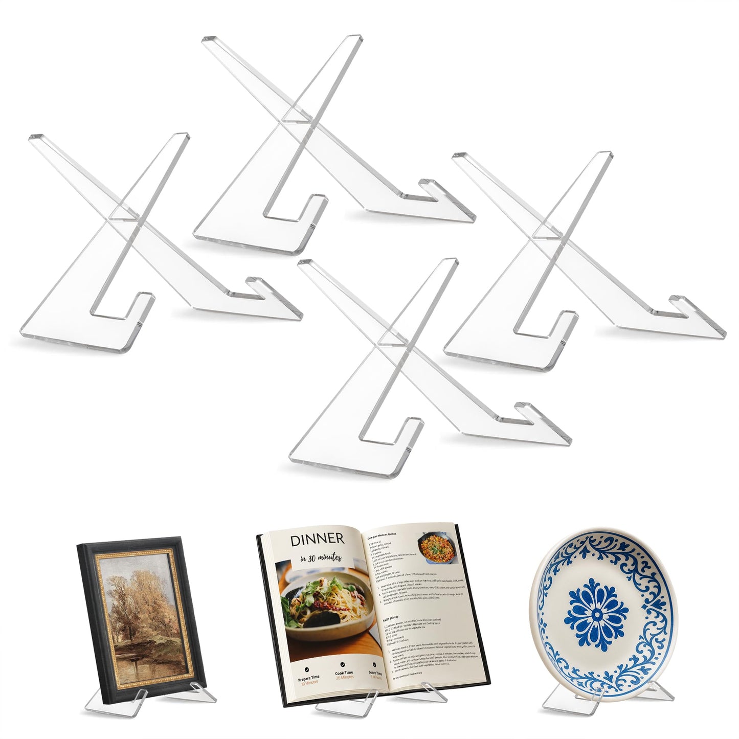 6-Inch | Acrylic Display Stand | Set of 4 | Modern - Premium Quality