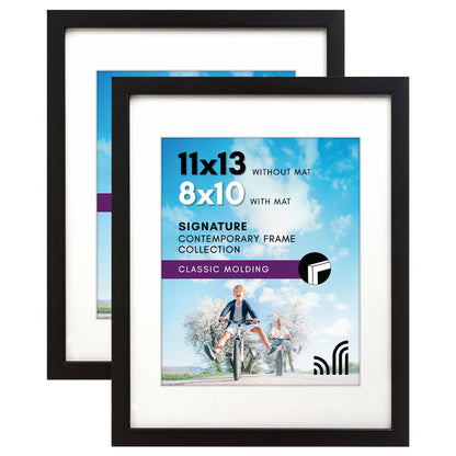 Americanflat Picture Frame | Includes Mat | 4 Multipack | Classic Molding | Signature Collection