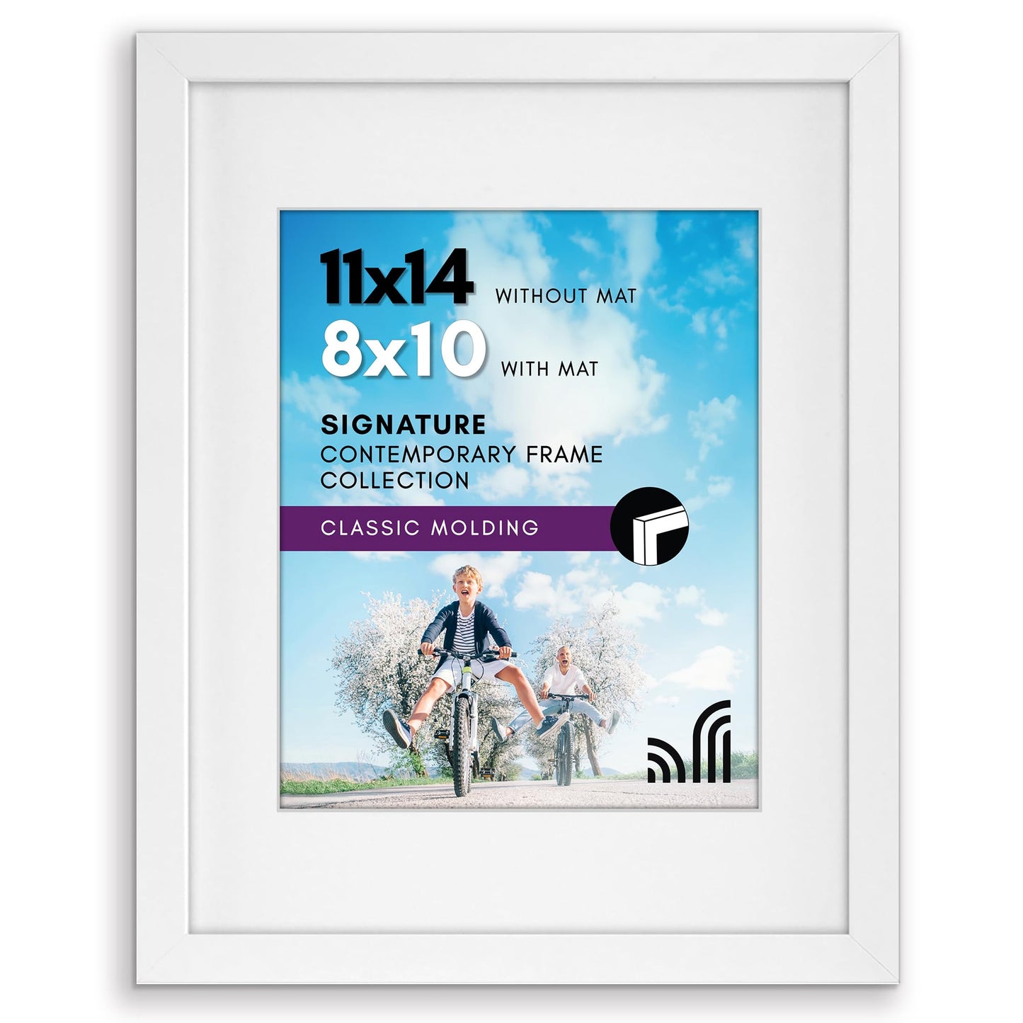 Americanflat Picture Frame | Includes Mat | Classic Molding | Signature Collection