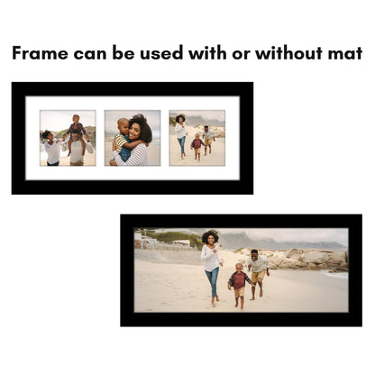 Americanflat Double Picture Frame | CF5514BLK344 | Shatter-Resistant Glass