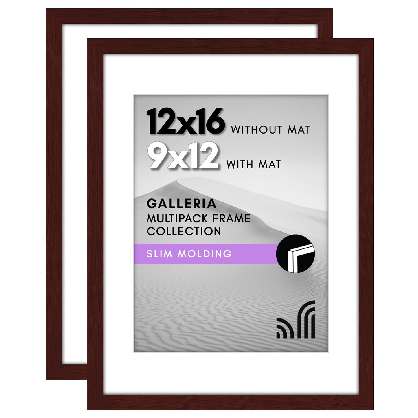 Americanflat Galleria Picture Frames | Set of 2 | With Mat | Acrylic
