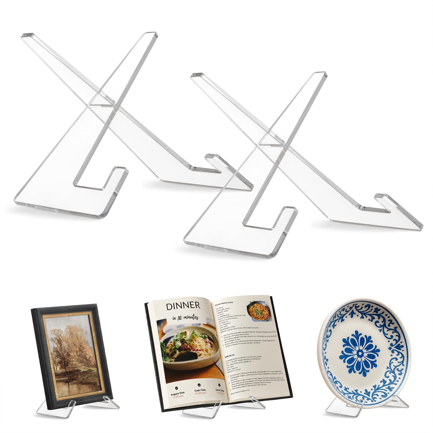 6-Inch | Acrylic Display Stand | Set of 2 | Modern - Premium Quality