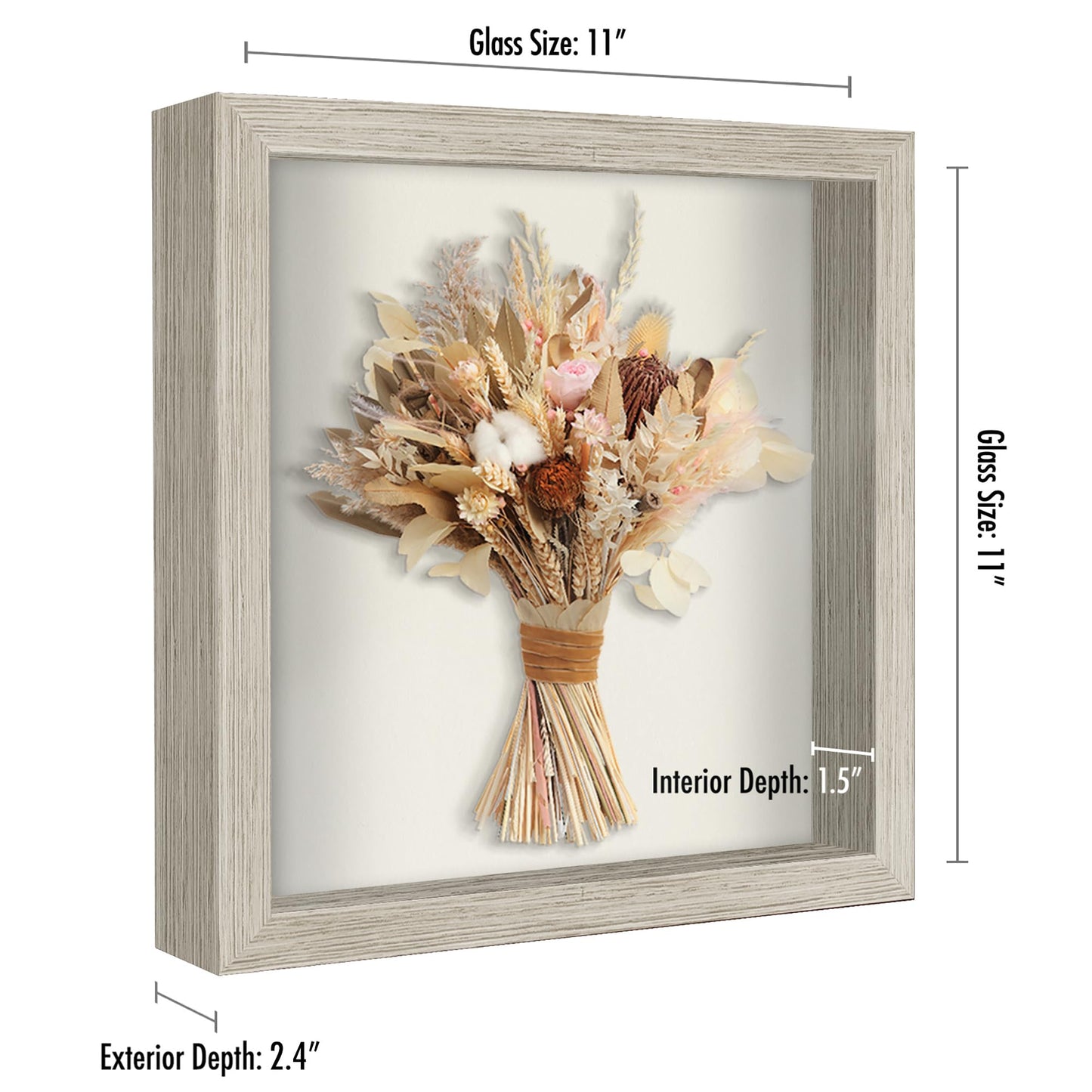 Shadow Box Keepsake Frame | Silhouette Collection | Modern Decor