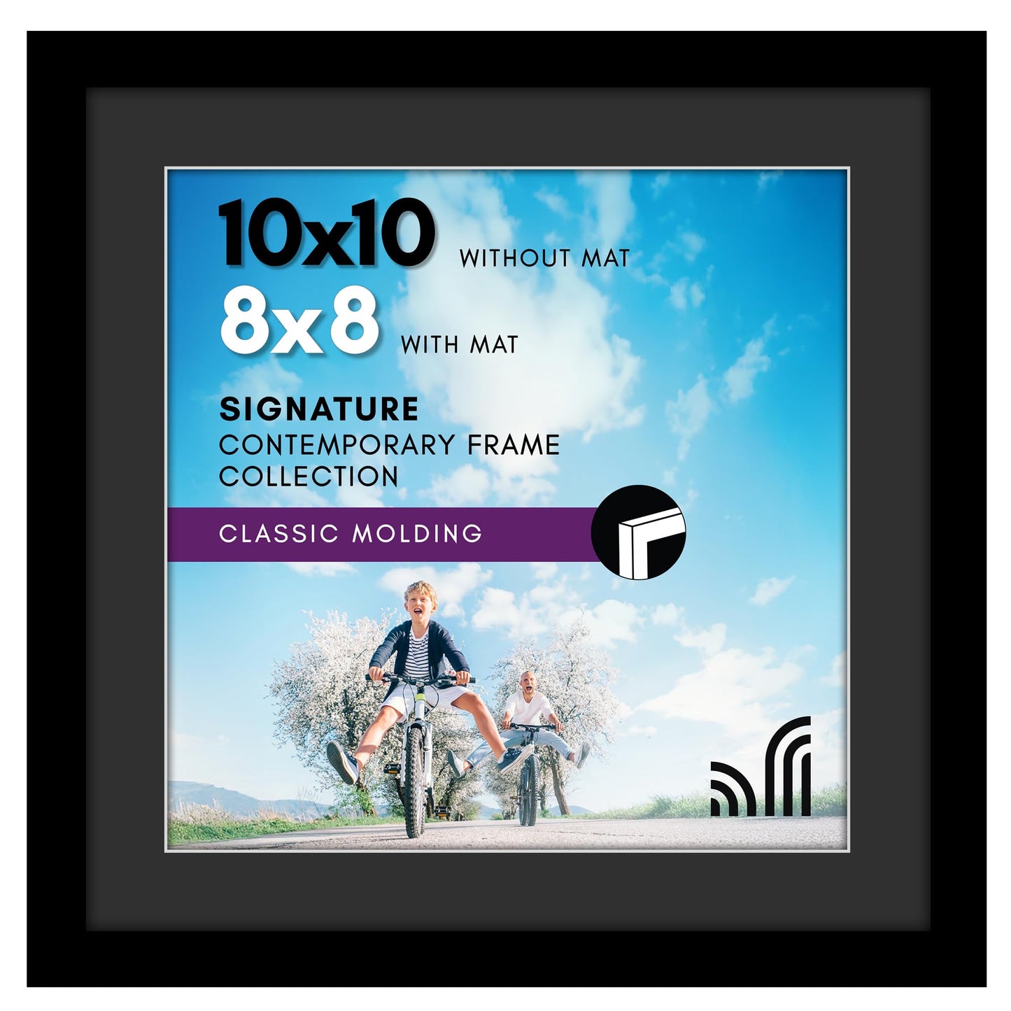 Black Picture Frame | Classic Molding | With Black Mat | Shatter-Resistant – Americanflat