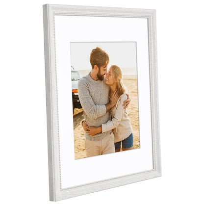 11x14 with 8x10 Mat | Vintage Frames | White | Modern - Premium Quality