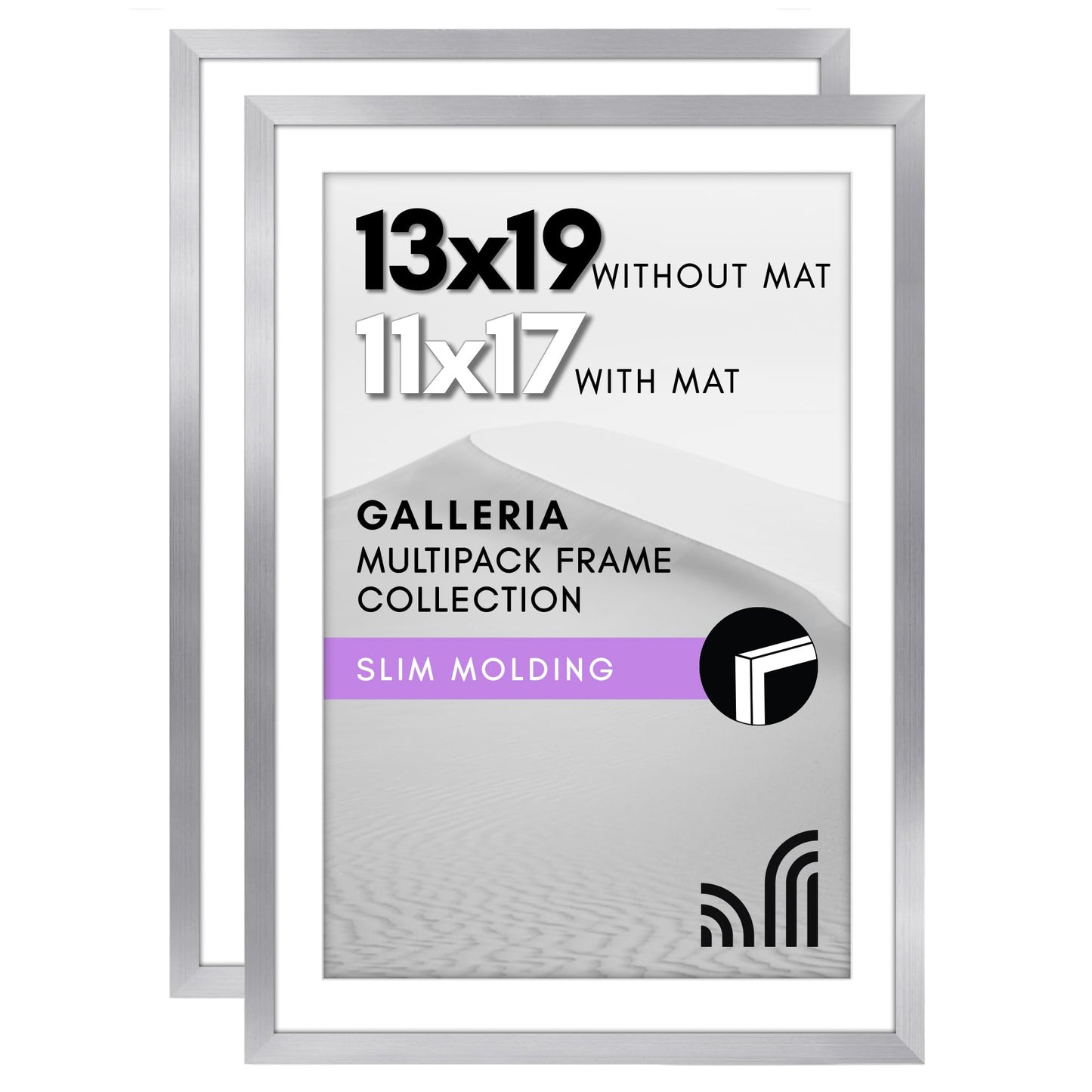 Americanflat Galleria Picture Frames | Set of 2 | With Mat | Acrylic