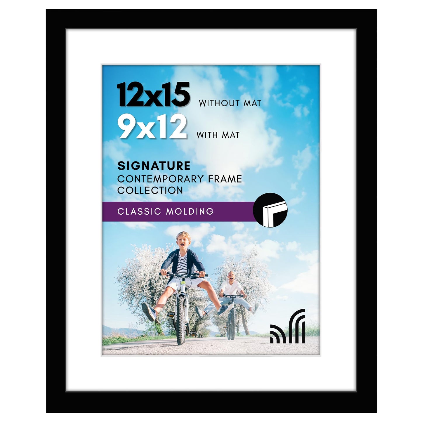 Americanflat Picture Frame | Includes Mat | Classic Molding | Signature Collection