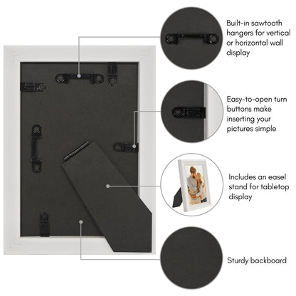 4x6 | Vintage Frames | White Gold | Modern - Premium Quality