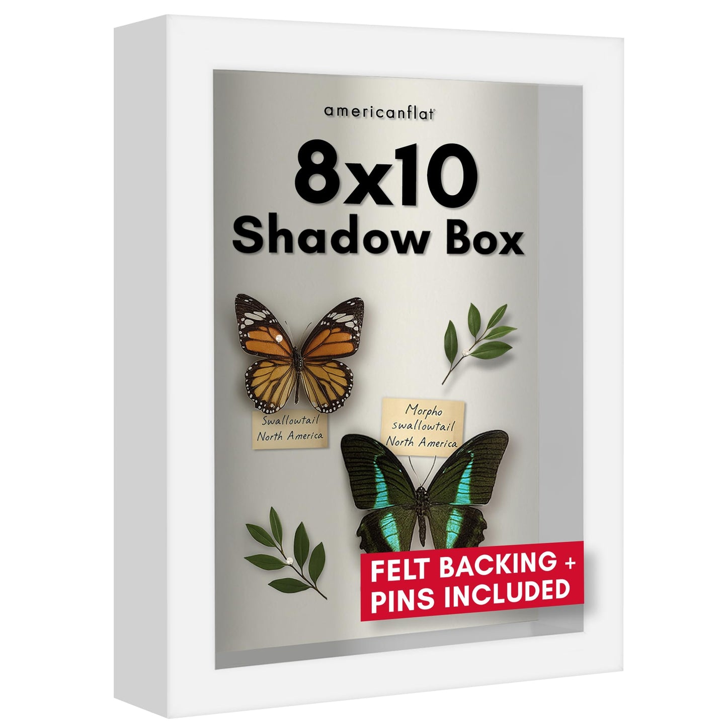Shadow Box Frame | Deep Keepsake Display | Shatter-Resistant Glass | Wall Decor