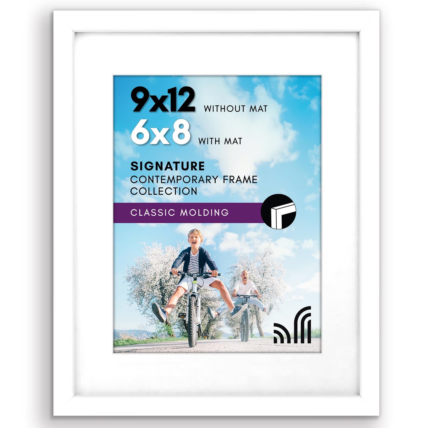 Americanflat Picture Frame | Includes Mat | Classic Molding | Signature Collection