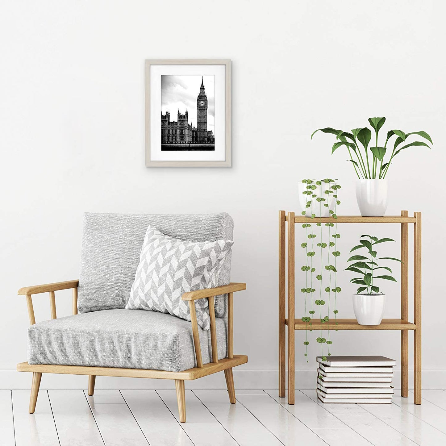 Wood Picture Frame | Horizontal and Vertical Wall Display | Modern Art Decor