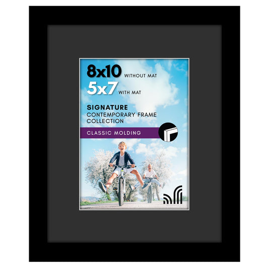 Black Picture Frame | Classic Molding | With Black Mat | Shatter-Resistant – Americanflat