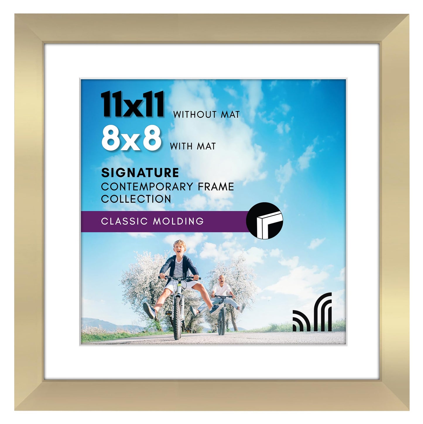 Americanflat Picture Frame | Includes Mat | Classic Molding | Signature Collection