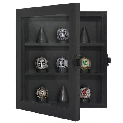 Championship Ring Display Case | Holds 3, 9, or 20 Rings | All-Star Collection