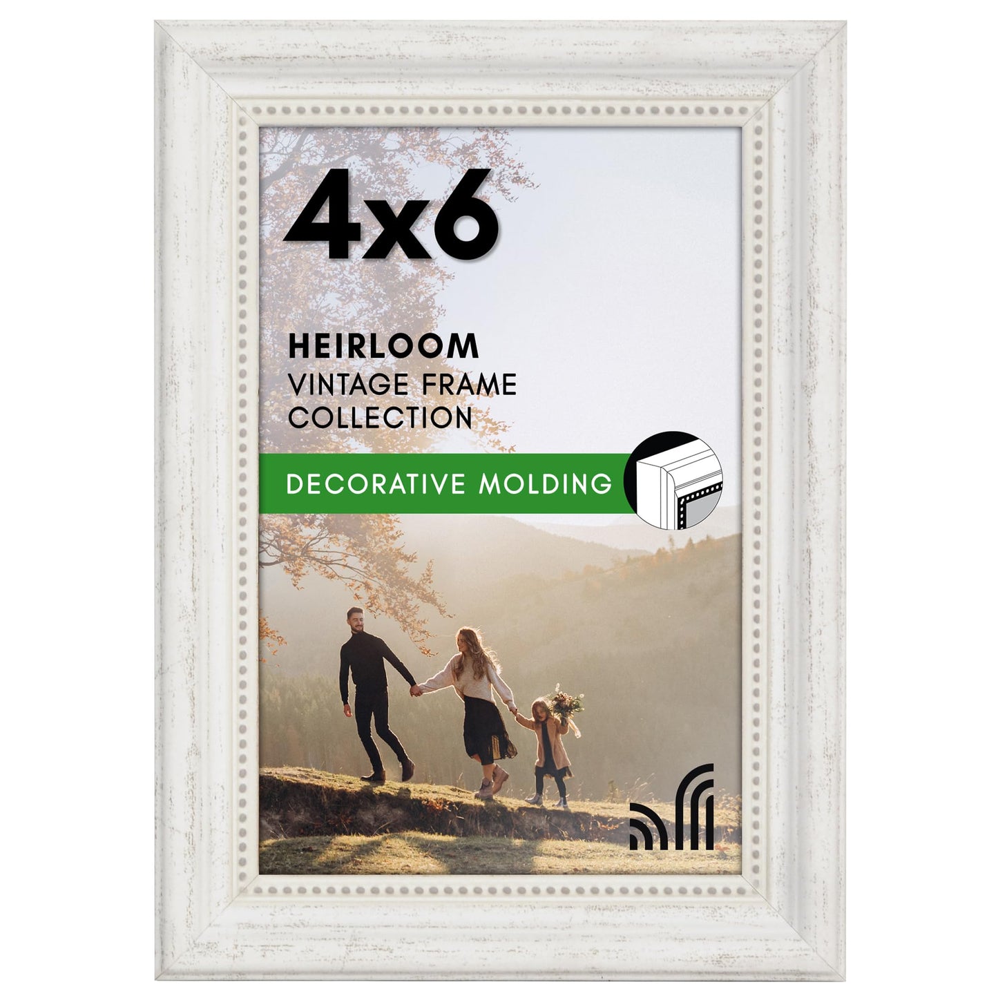 4x6 | Vintage Frames | White | Modern - Premium Quality