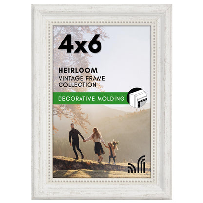 4x6 | Vintage Frames | White | Modern - Premium Quality