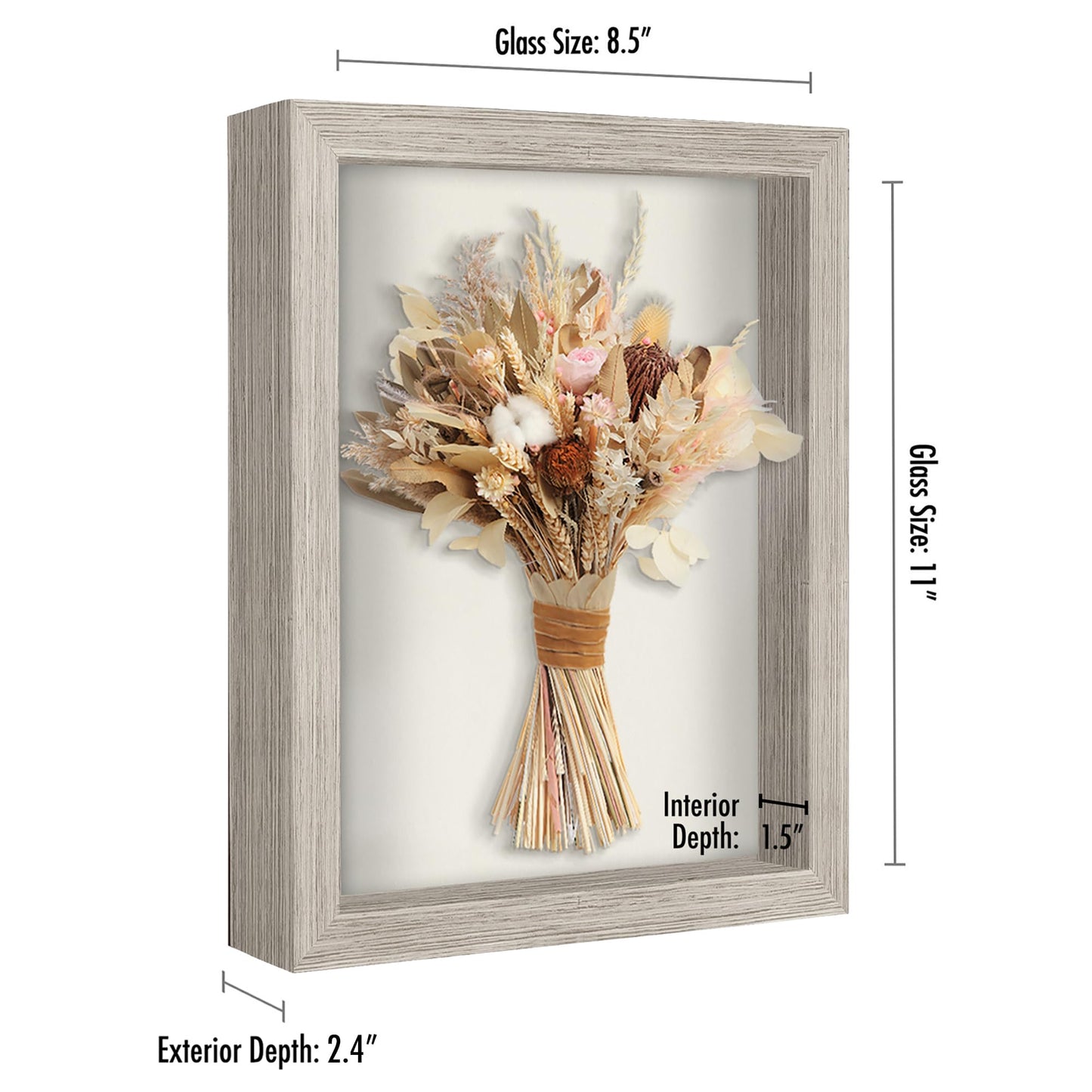 Shadow Box Keepsake Frame | Silhouette Collection | Modern Decor