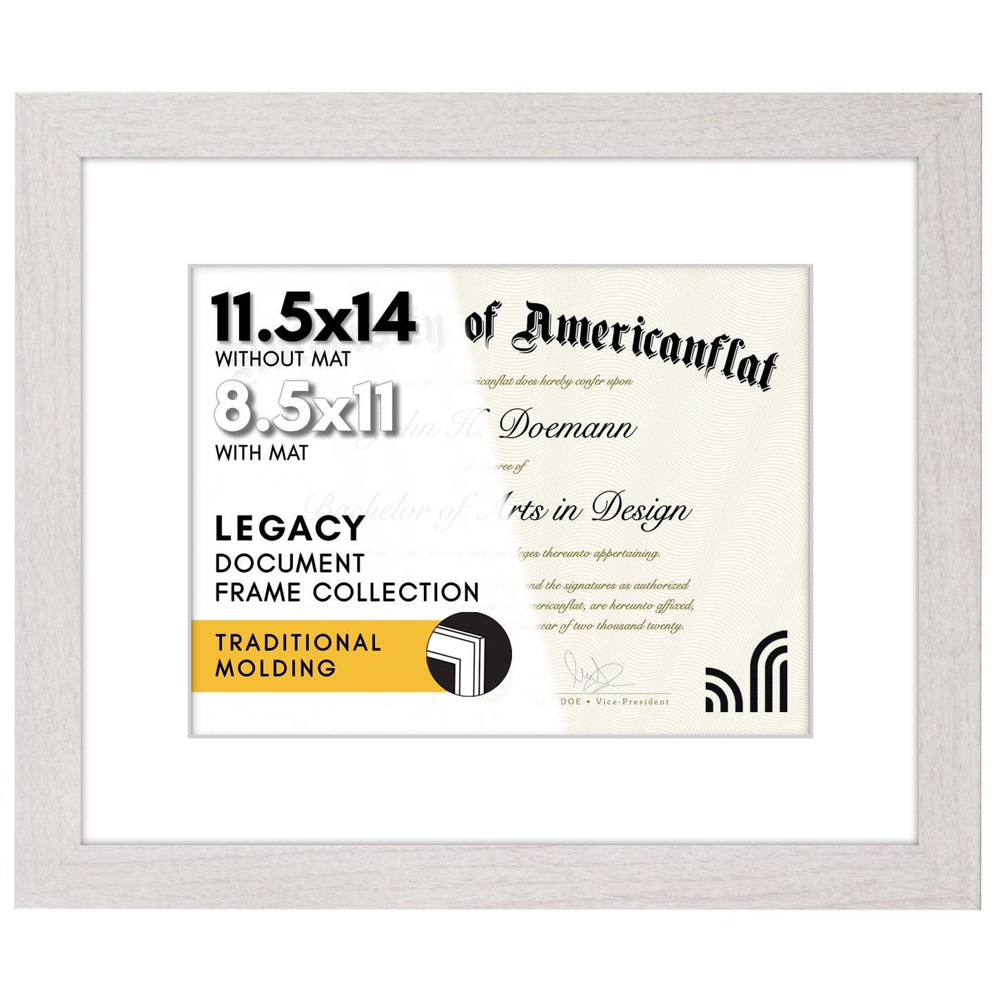 Oversized Gallery Picture Frame with Mat | Hudson Collection