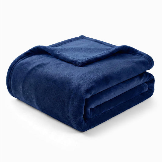 Americanflat 60x80 Fleece Throw Blanket - Soft and Breathable Throw Blanket for Couch, Bed, Chair - Roomy Fleece Blankets Perfect for Home, Bedroom, or Outdoor Use - Blue