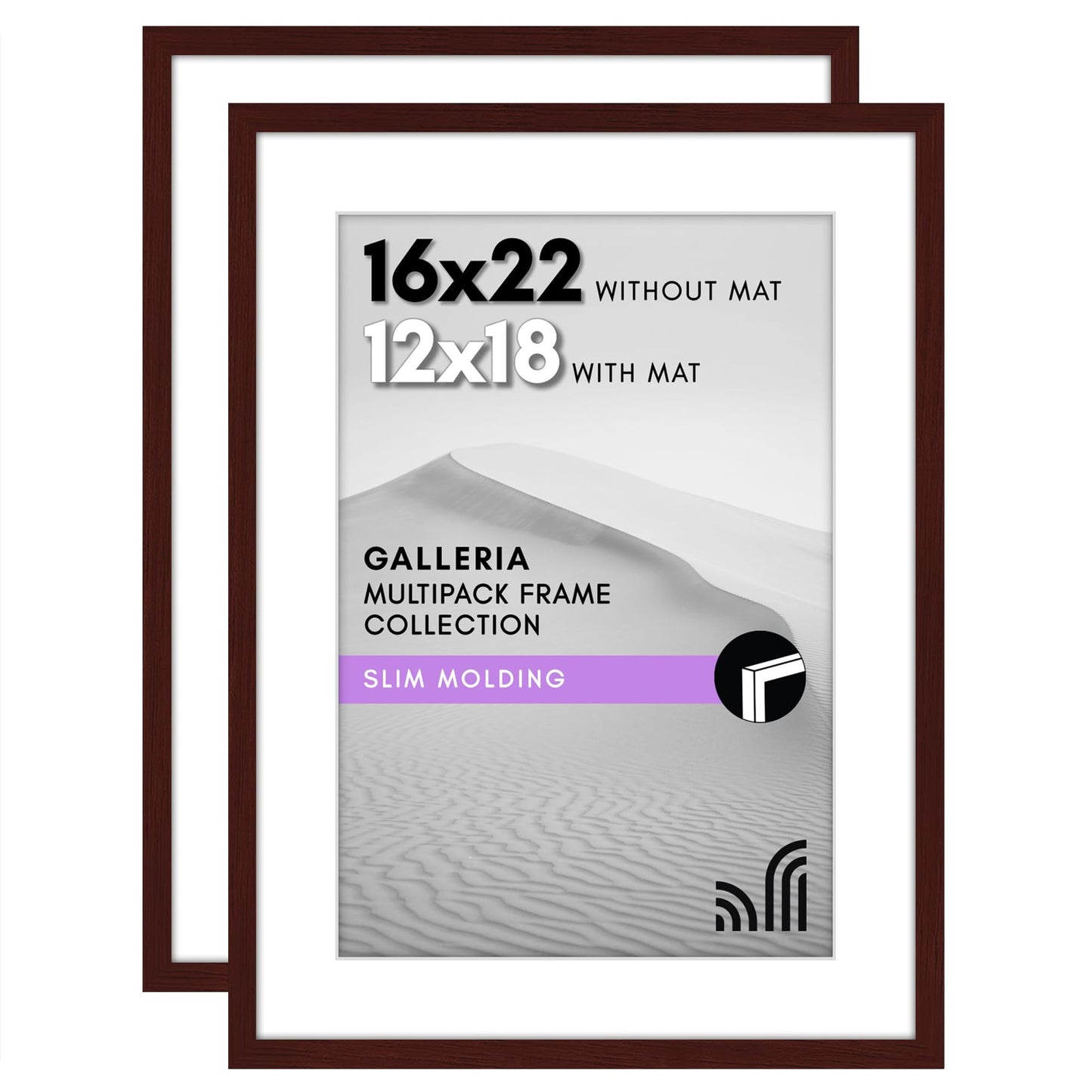 Americanflat Galleria Picture Frames | Set of 2 | With Mat | Acrylic
