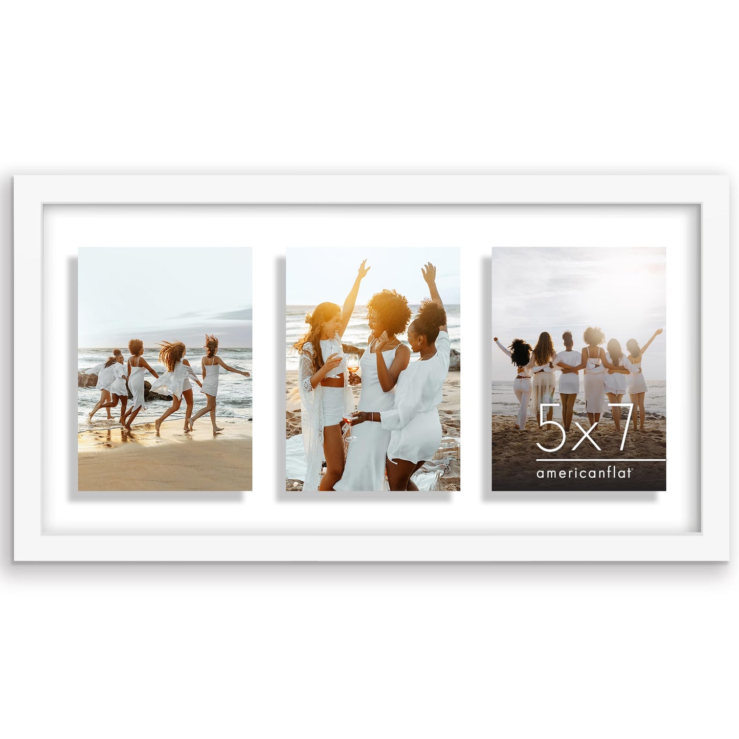 Americanflat Picture Frame with Classic Molding | Signature Collection Collage Picture Frame