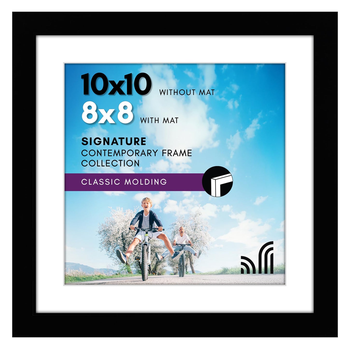 Americanflat Picture Frame | Includes Mat | Classic Molding | Signature Collection