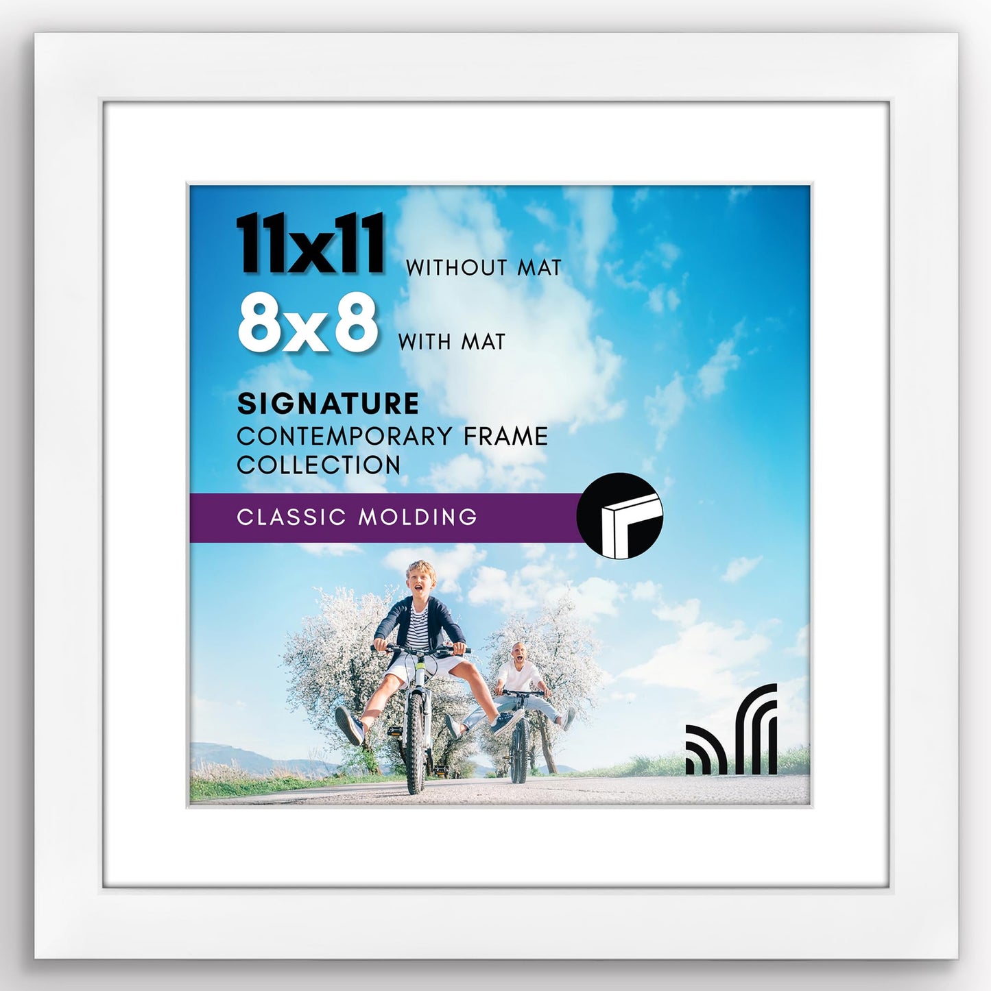 Americanflat Picture Frame | Includes Mat | Classic Molding | Signature Collection