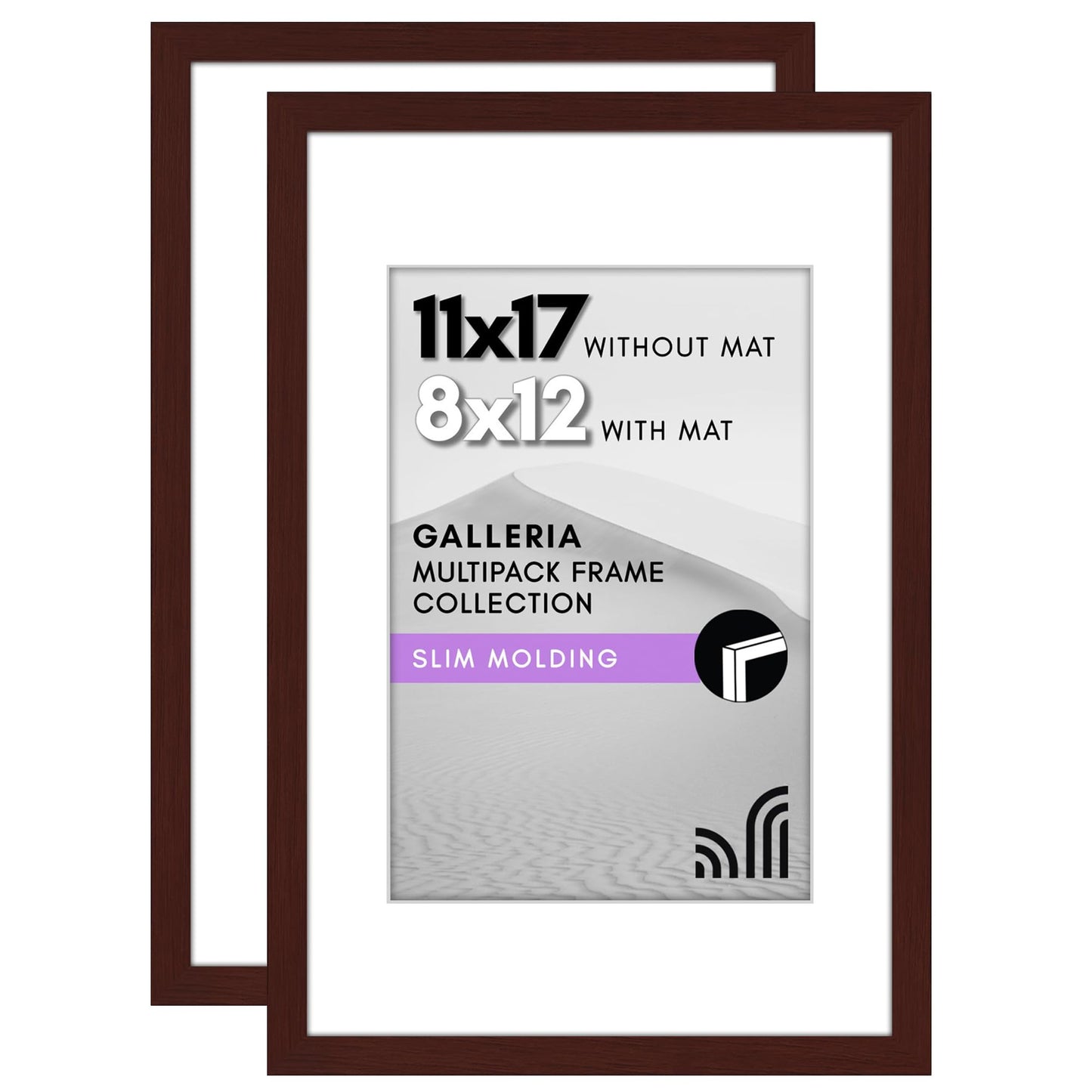 Americanflat Galleria Picture Frames | Set of 2 | With Mat | Acrylic