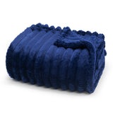 Americanflat 50x60 Faux Fur Throw Blanket - Soft and Breathable Throw Blanket for Couch, Bed, Chair - Blue Faux Fur Blankets Perfect for Home, Bedroom, or Outdoor Use