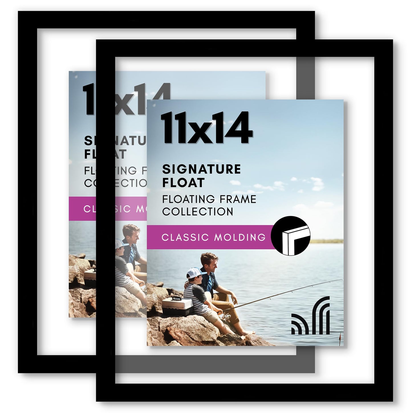 Floating Picture Frame | Americanflat | Clear Glass | Wall & Tabletop Display