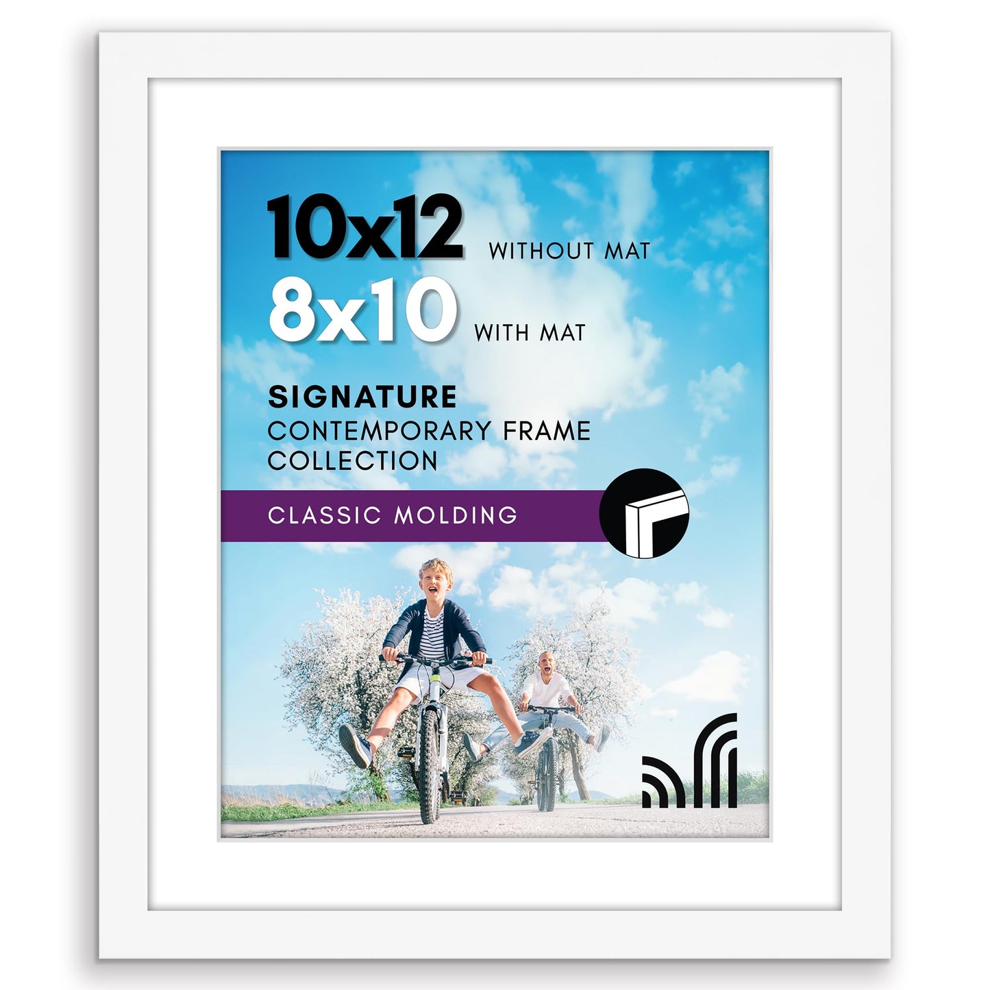 Americanflat Picture Frame | Includes Mat | Classic Molding | Signature Collection