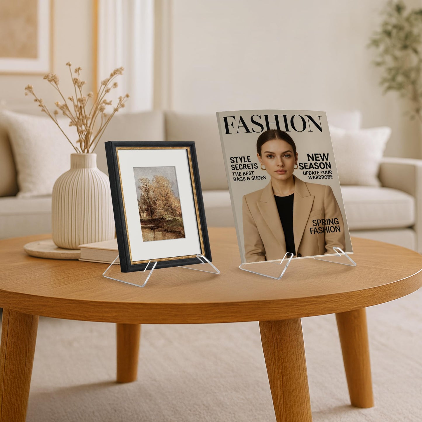 8-Inch | Acrylic Display Stand | Set of 2 | Modern - Premium Quality