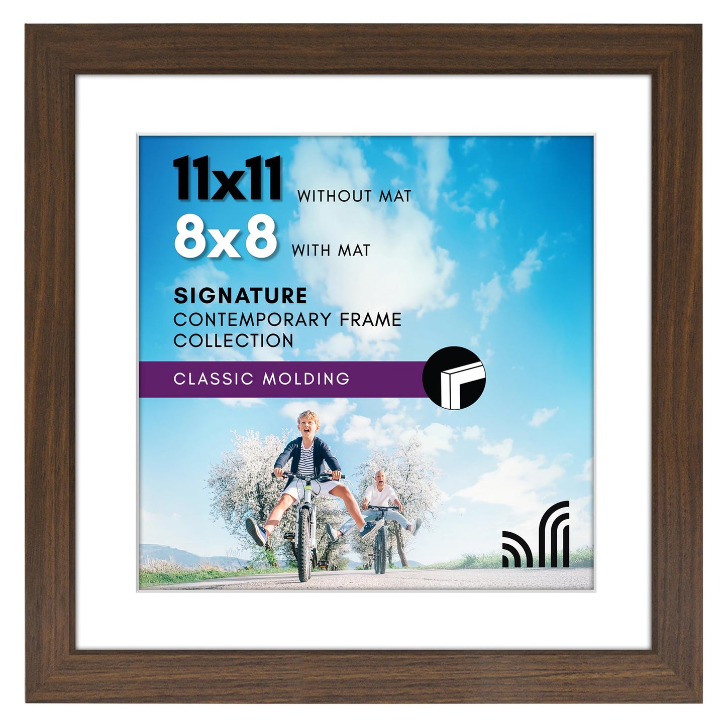 Americanflat Picture Frame | Includes Mat | Classic Molding | Signature Collection