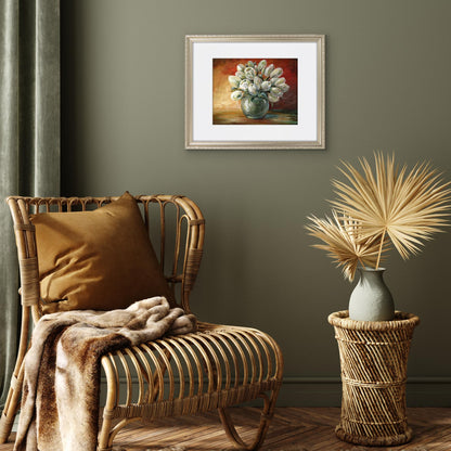 16x20 with 11x14 Mat | Ornate Vintage Frame | Silver | Modern - Premium Quality