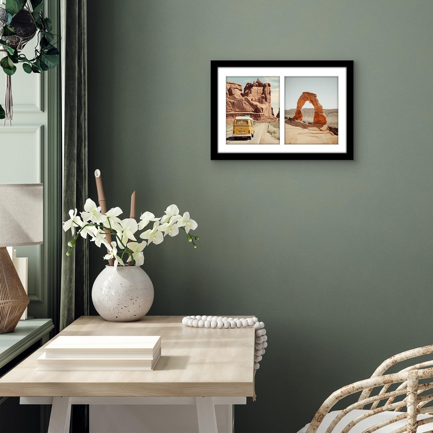 Americanflat Double Picture Frame | CF1218BLK2810| Shatter-Resistant Glass