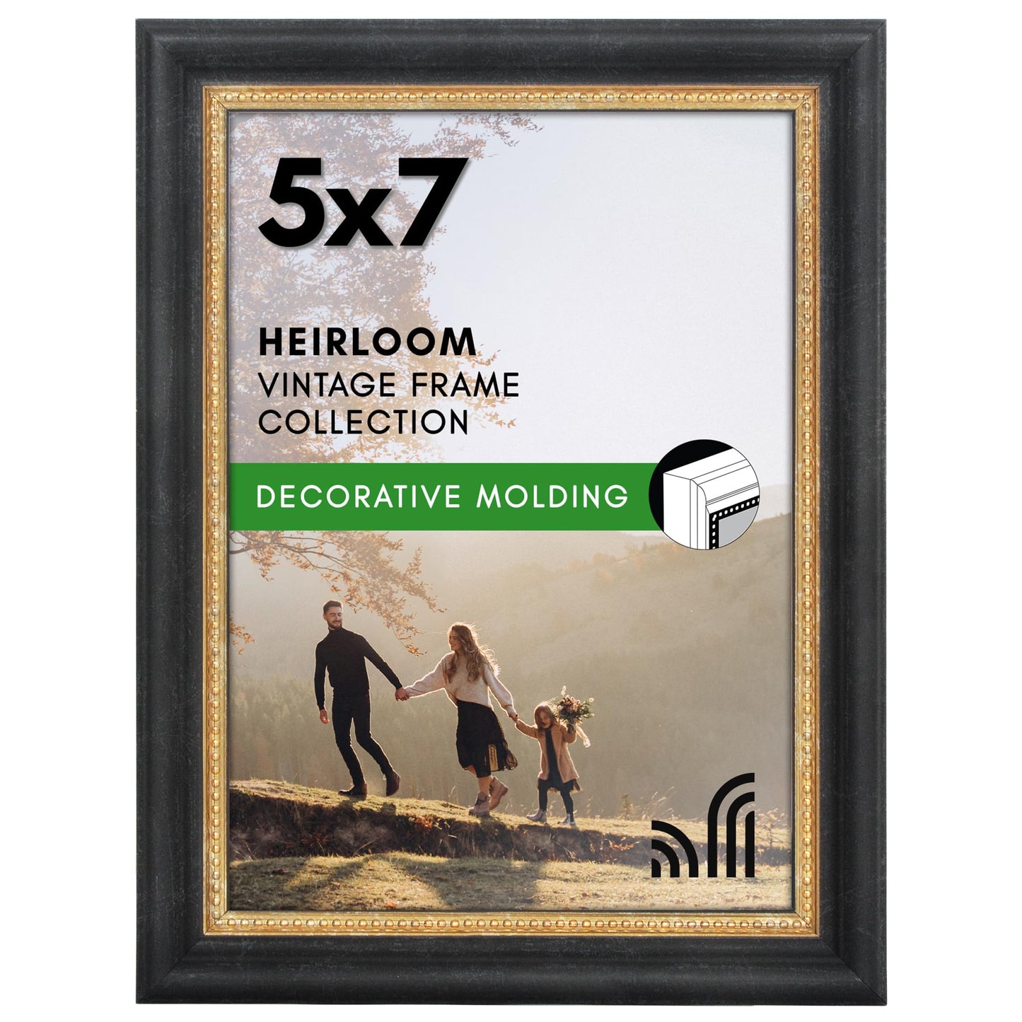 5x7 | Vintage Frames | Black Gold | Modern - Premium Quality