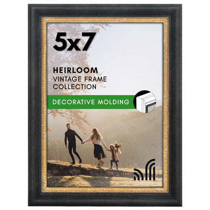 5x7 | Vintage Frames | Black Gold | Modern - Premium Quality