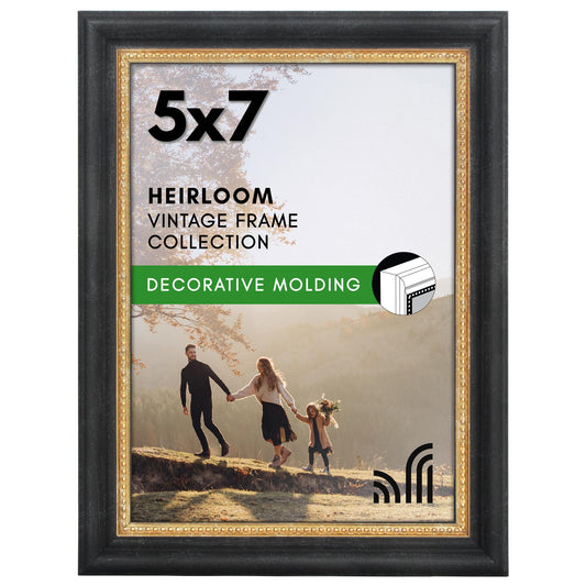 5x7 | Vintage Frames | Black Gold | Modern - Premium Quality