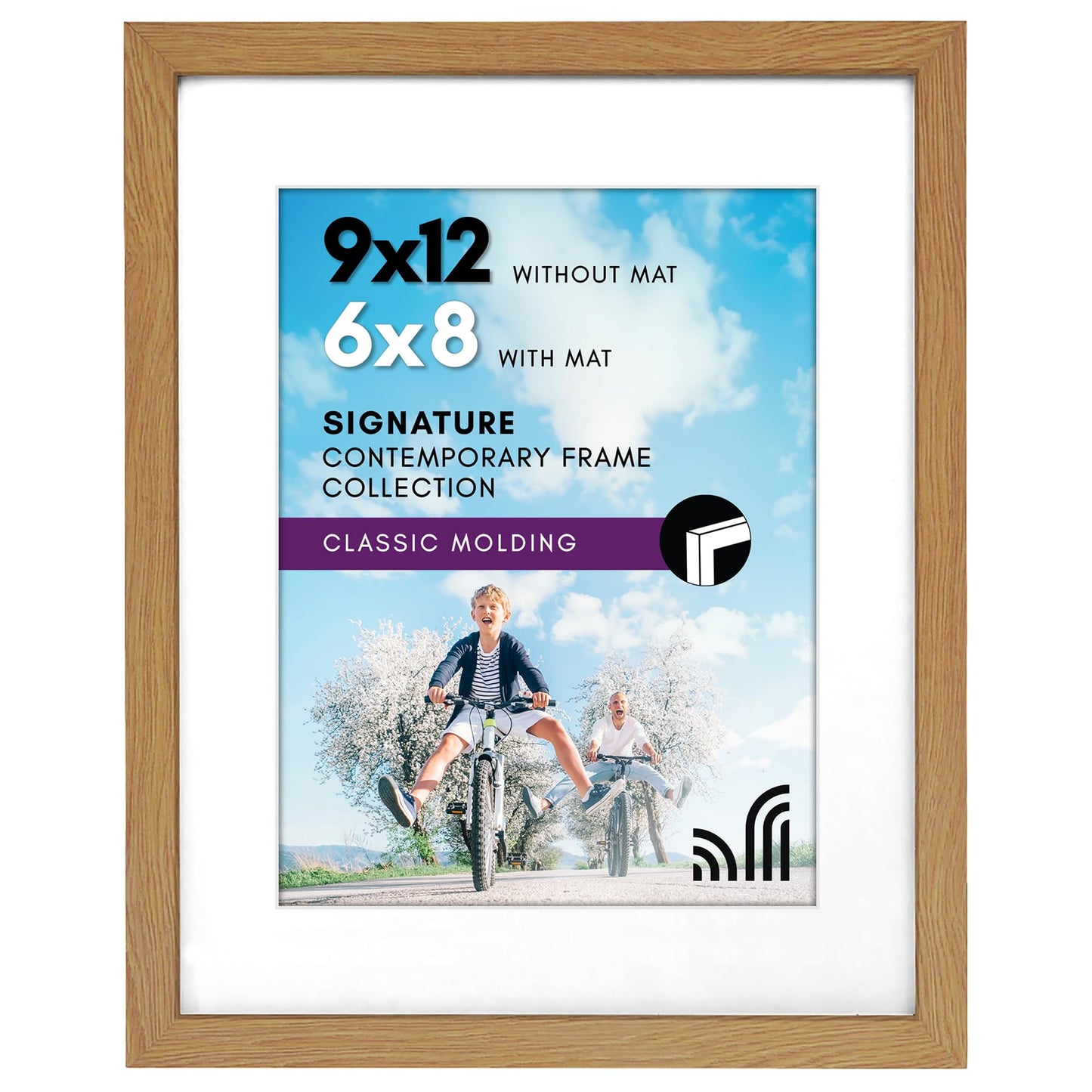 Wood Picture Frame | Horizontal and Vertical Wall Display | Modern Art Decor