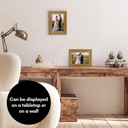 5x7 | Ornate Vintage Frame | Gold | Modern - Premium Quality