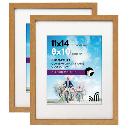 Americanflat Picture Frame | Includes Mat | 4 Multipack | Classic Molding | Signature Collection