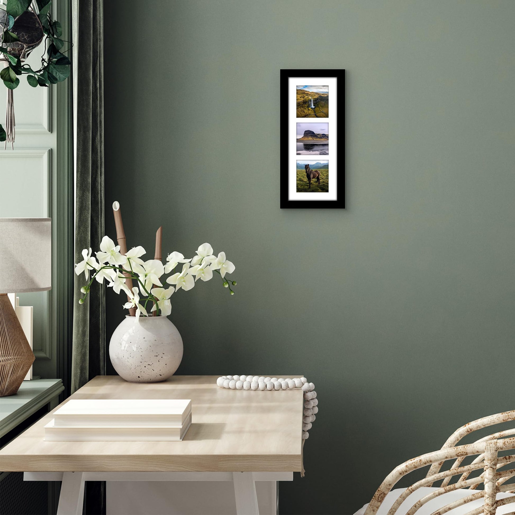 Americanflat Double Picture Frame | CF5514BLK344 | Shatter-Resistant Glass