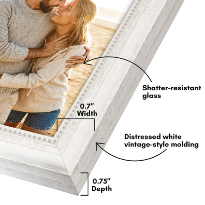 4x6 | Vintage Frames | White | Modern - Premium Quality