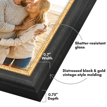 4x6 | Vintage Frames | Black Gold | Modern - Premium Quality
