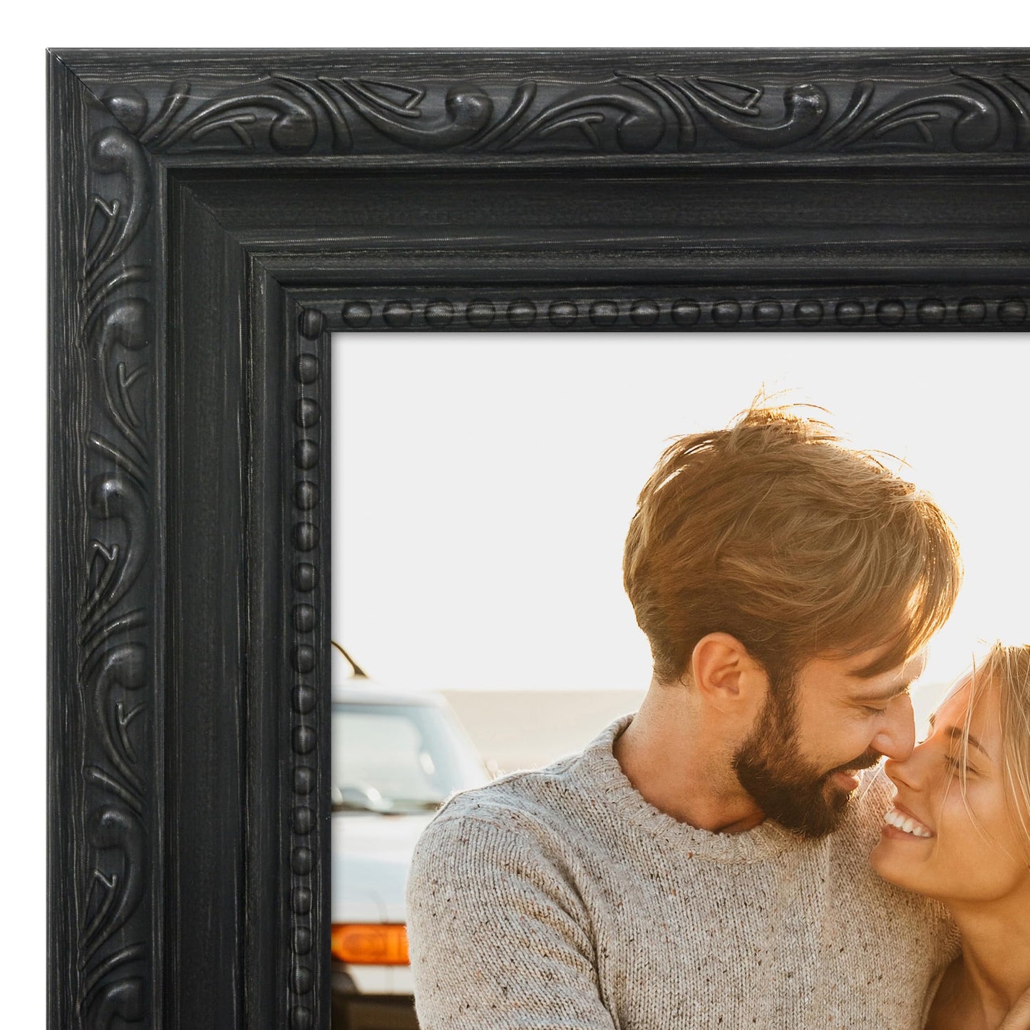 4x6 | Ornate Vintage Frame | Black | Modern - Premium Quality