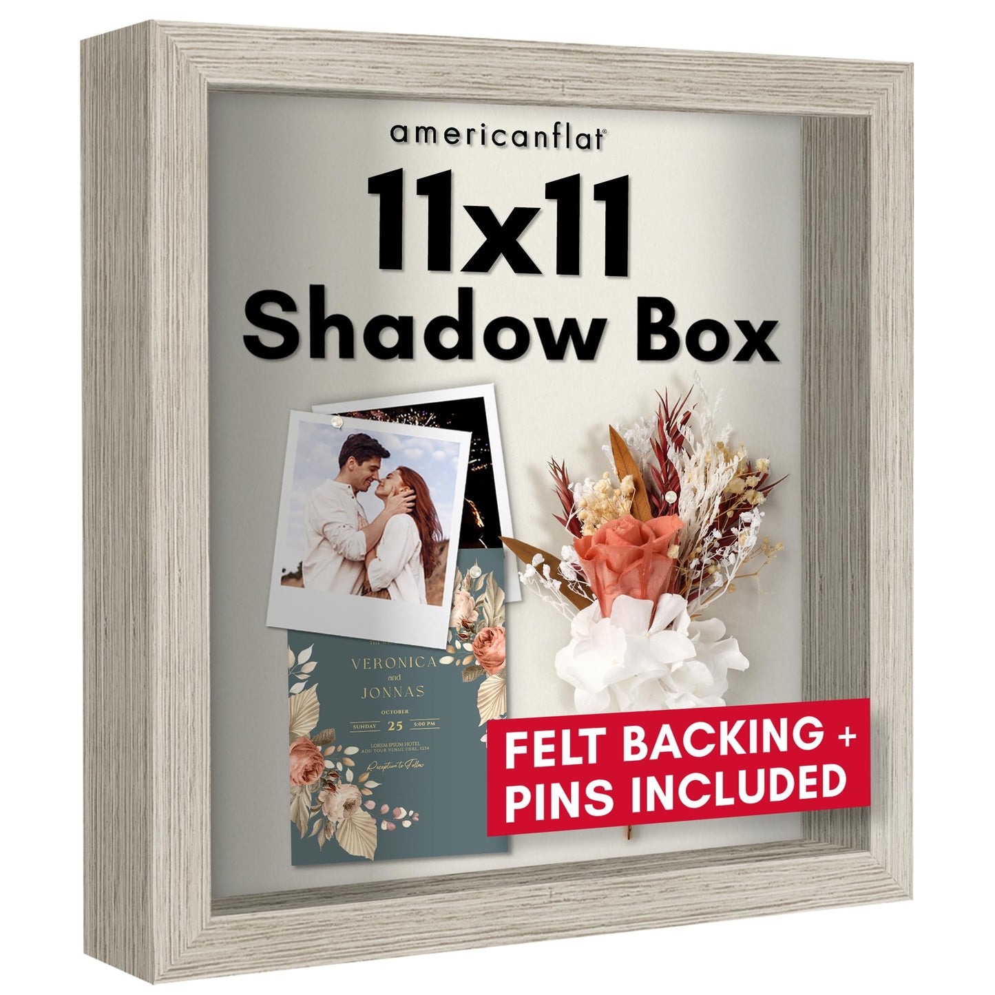 Shadow Box Keepsake Frame | Silhouette Collection | Modern Decor