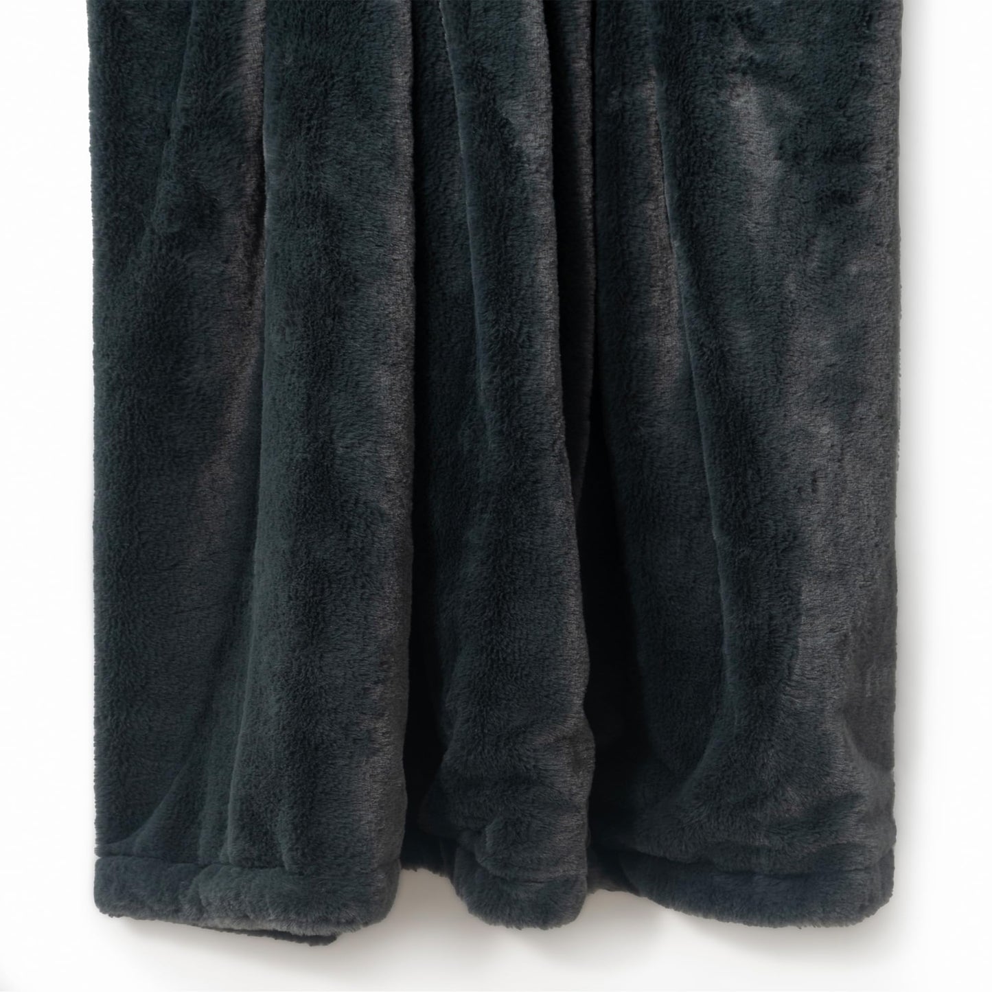 Americanflat 50x60 Double Sided Faux Fur Throw Blanket - Soft and Breathable Throw Blanket for Couch, Bed, Chair - Dark Gray Faux Fur Blankets Perfect for Home, Bedroom, or Outdoor Use