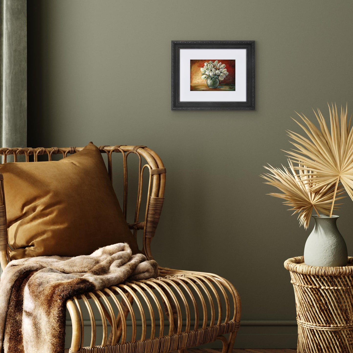 8x10 with 5x7 Mat | Ornate Vintage Frame | Black | Modern - Premium Quality