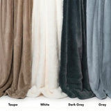 Americanflat 50x60 Double Sided Faux Fur Throw Blanket - Soft and Breathable Throw Blanket for Couch, Bed, Chair - Dark Gray Faux Fur Blankets Perfect for Home, Bedroom, or Outdoor Use
