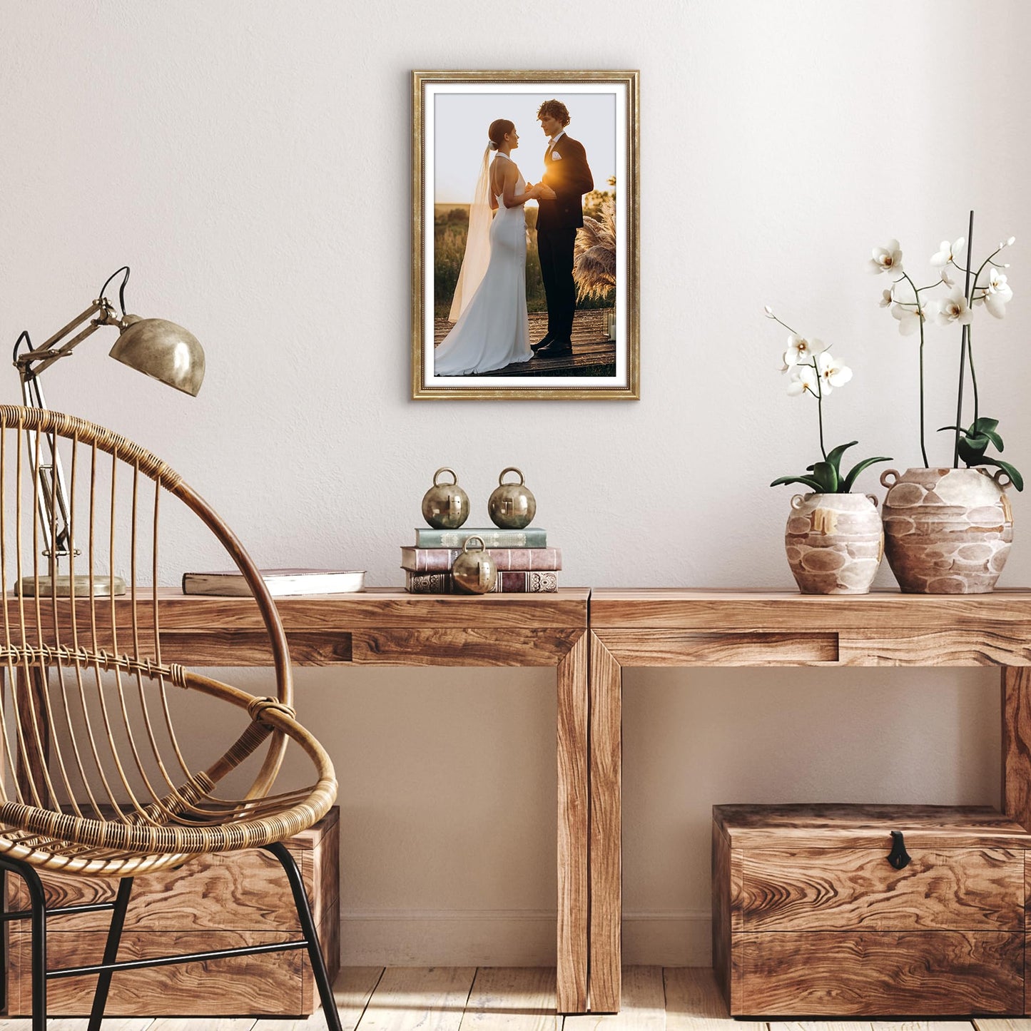 12x18 with 11x17 Mat | Vintage Frames | Gold | Modern - Premium Quality